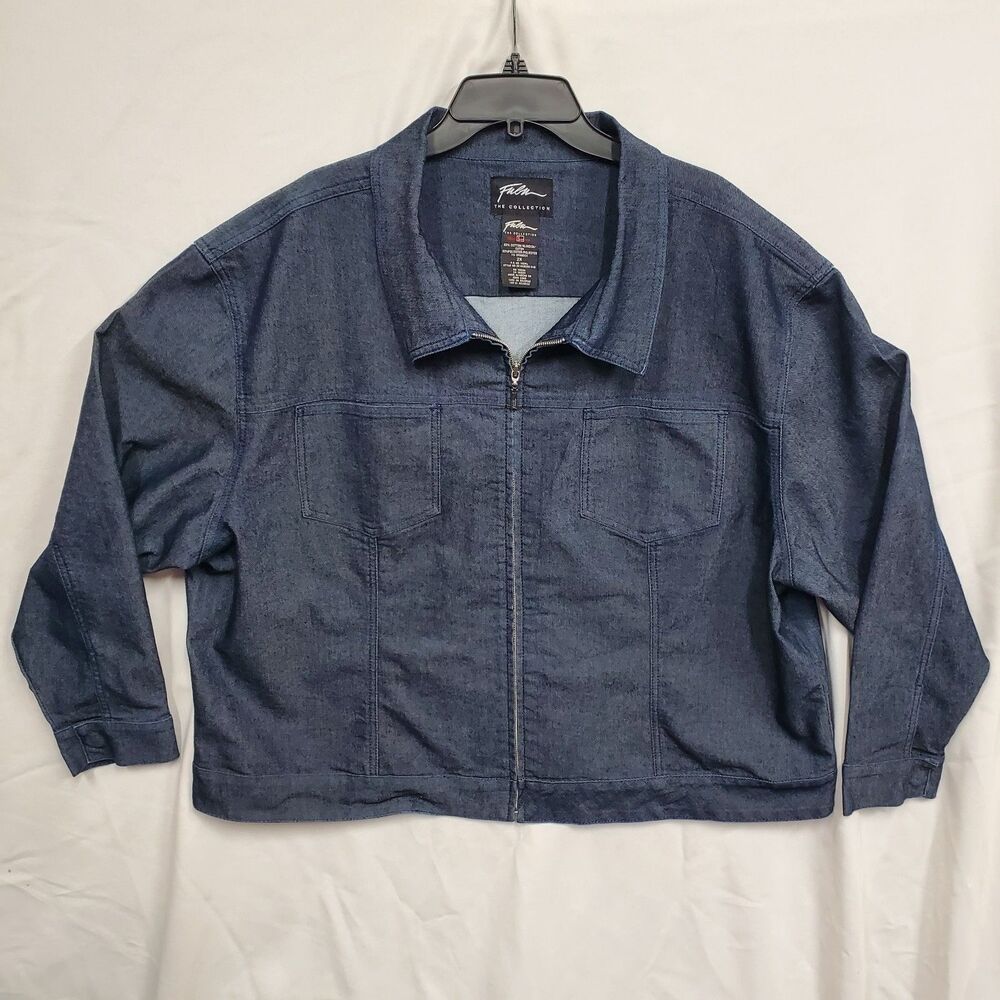 FUBU The Collection 2X Denim Jean Jacket Vintage 90s Hip Hop Y2K Hong Kong